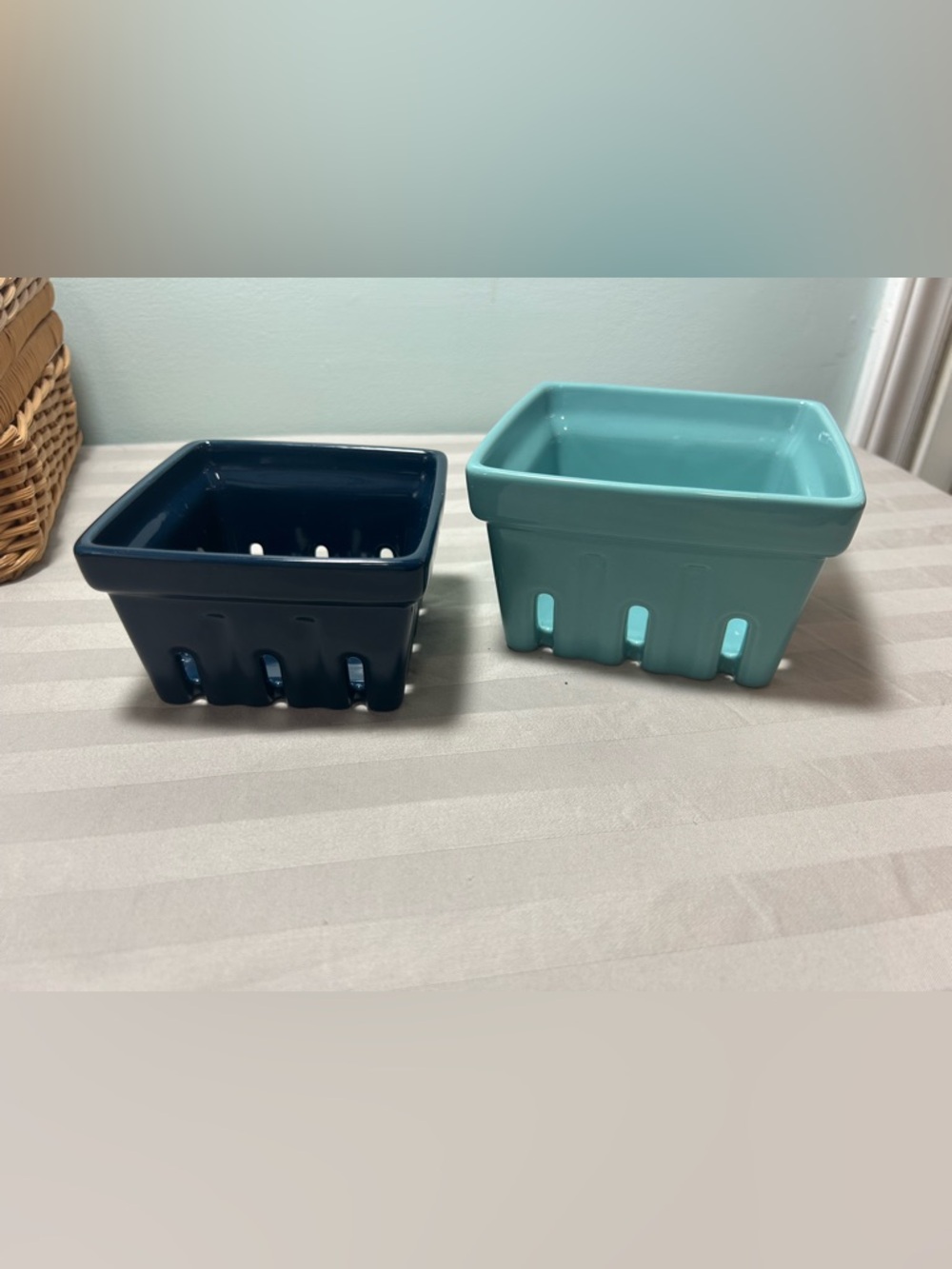 New Katie Kime Ceramic Pair of Berry Crates